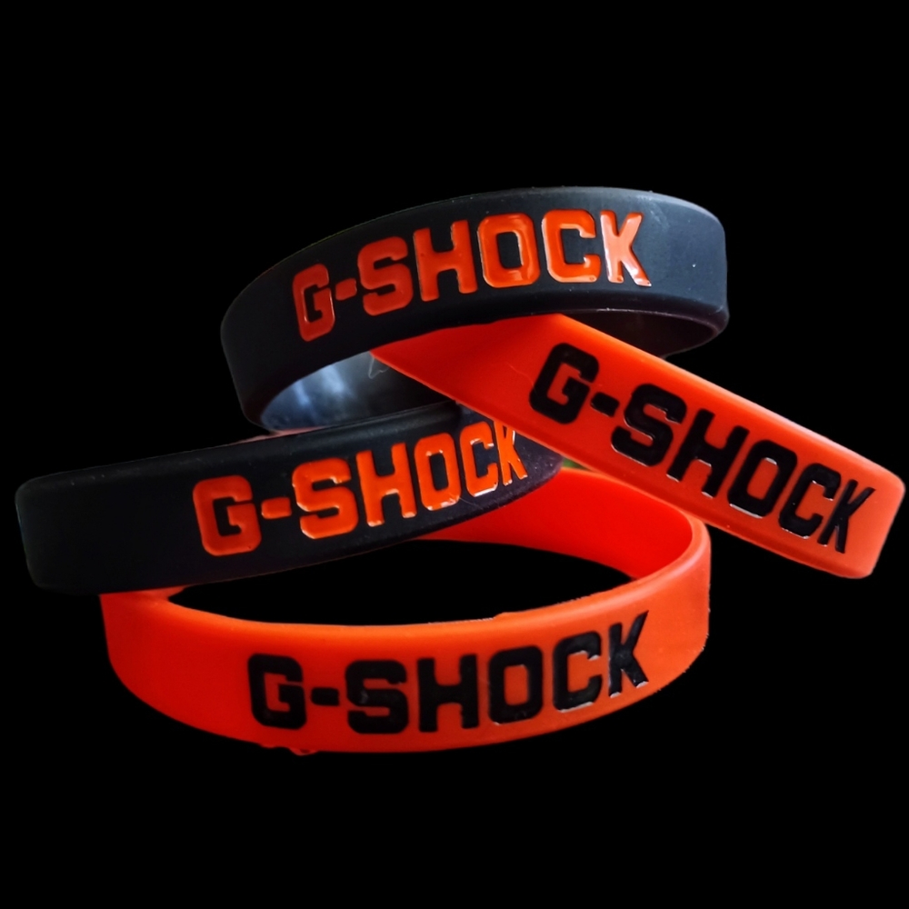 G-SHOCK WRIST BAND / BRACELET ( BLACK & ORANGE )